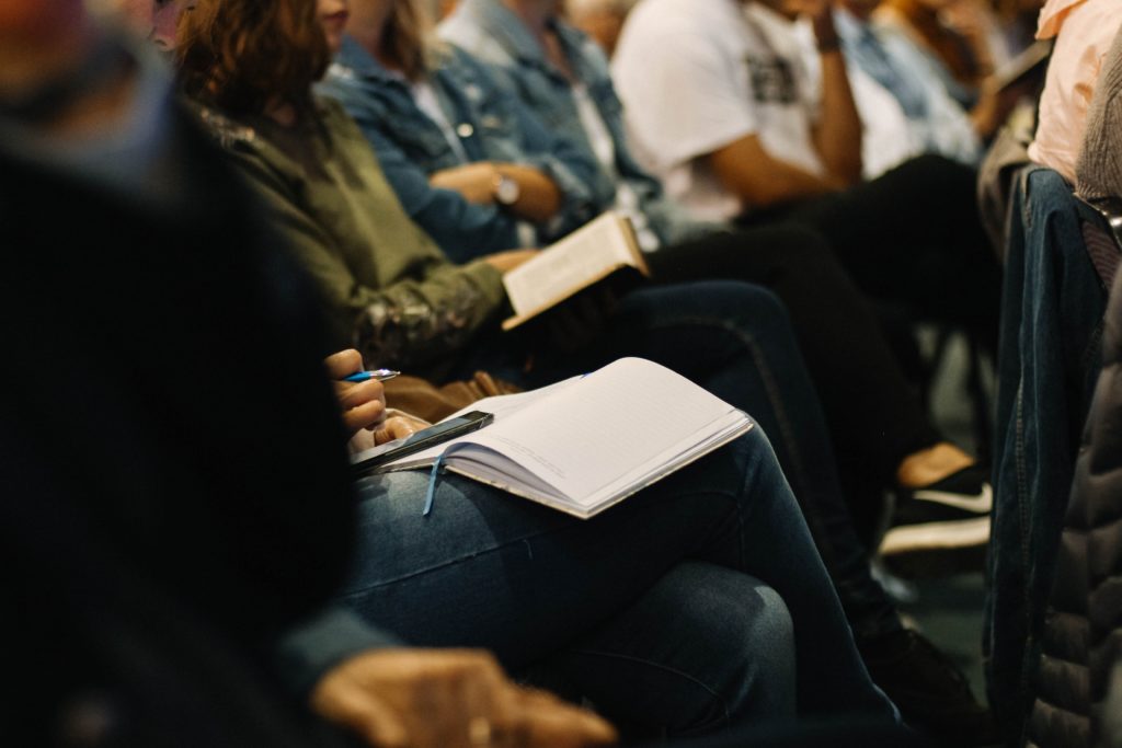 Photo of people at a Bible study by Nicole Honeywill on Unsplash