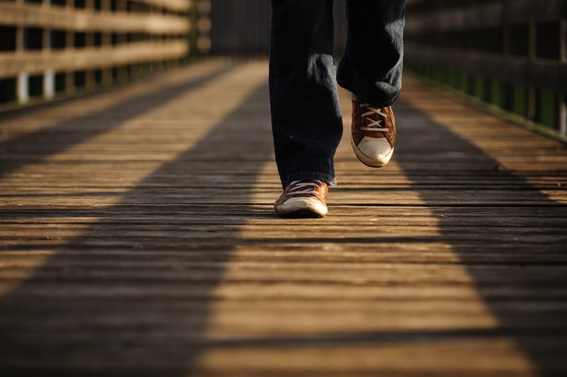 Walk, walking, prayer walking, Pray, prayer, prayer is a key, converse shoes, boardwalk, bridge, man, woman
