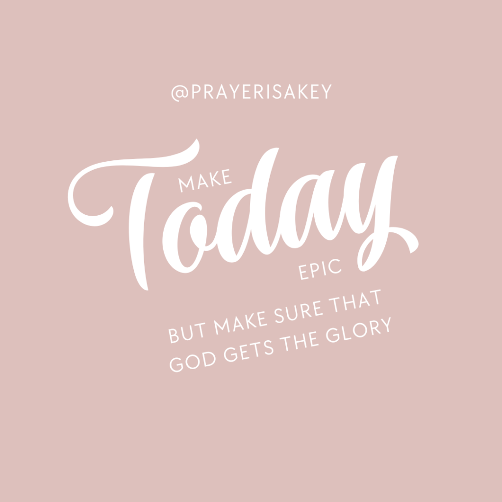 Shine Jesus Shine. Make sure God gets the glory